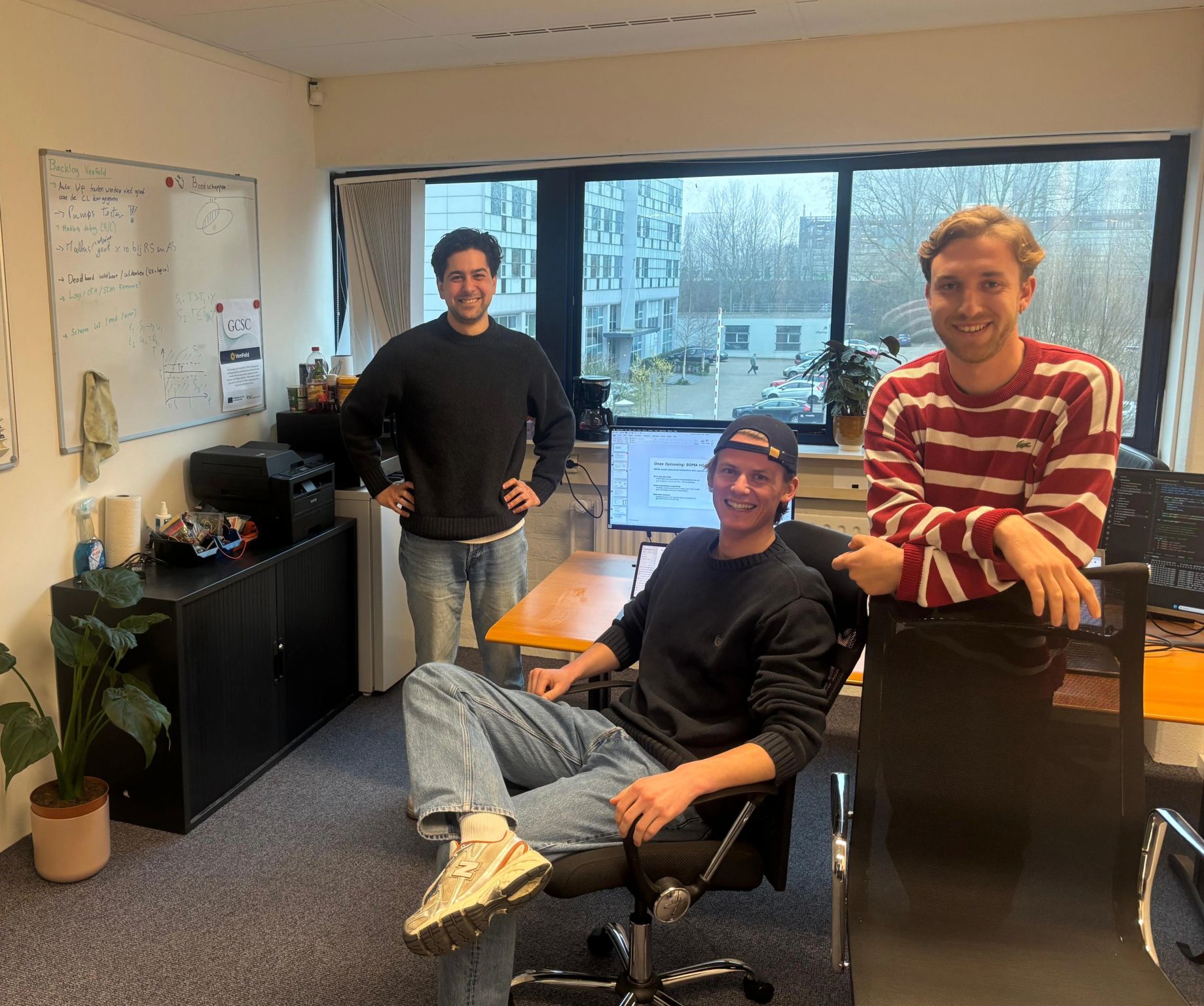 De GCSC-oprichters op kantoor
